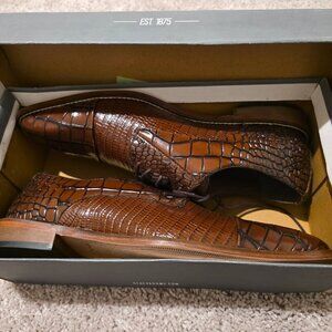 Stacy Adams Dickinson Cap Toe Oxford Men's Dress Shoe: Cognac (10)